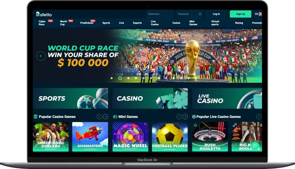 Rolletto casino gokken zonder Cruks